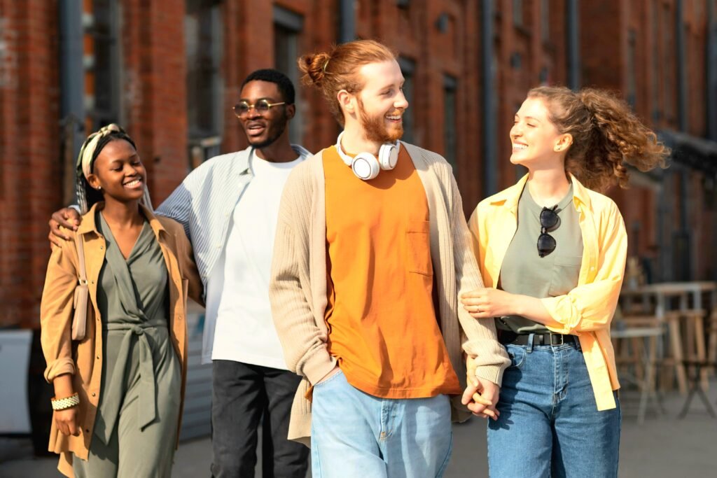 Friends Winning Together, And Happy.